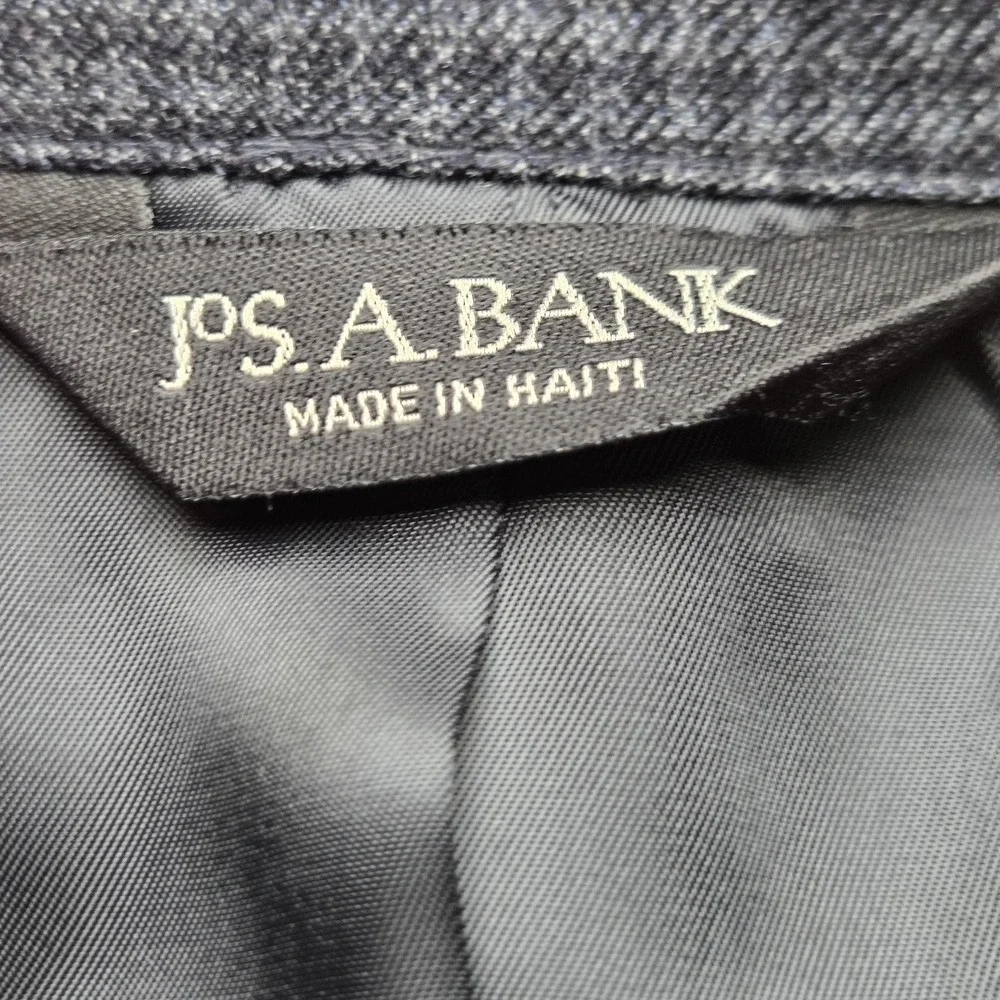 Jos. A. Bank Blazer Mens 50R Gray Check Wool Two Button Sport Coat Jacket